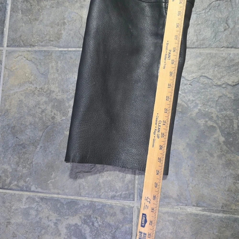 Wild Ride Leather Motorcycle Chaps Mens 4XL Black Adjustable Belted Biker Gear